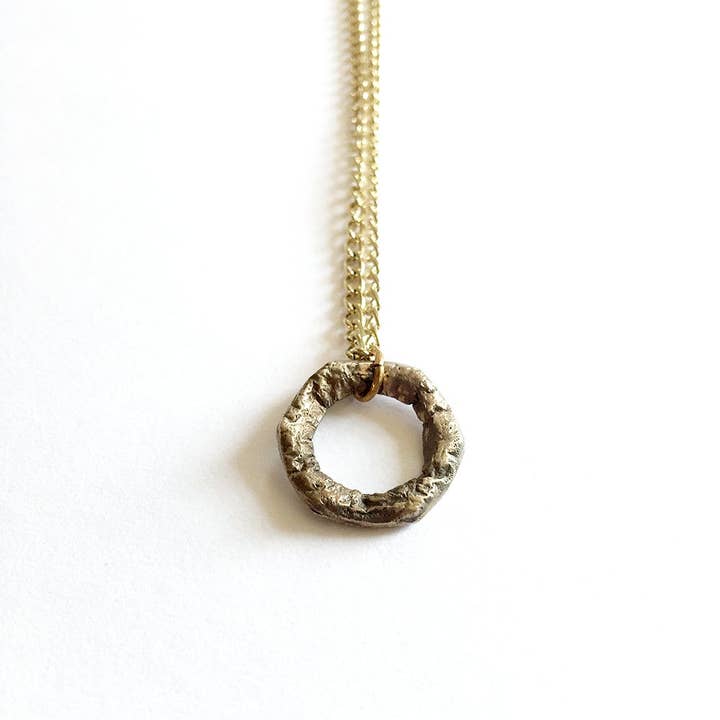 Melted Hex Washer Necklace for wholesale by Hur Jewelry