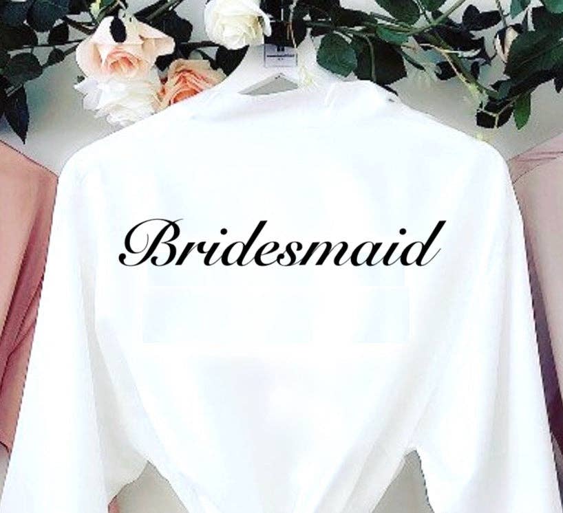 Lulabay - Vente Peignoir – femme - Peignoir de mariée personnalisé Lulabay pour femme en satin à fente latérale5