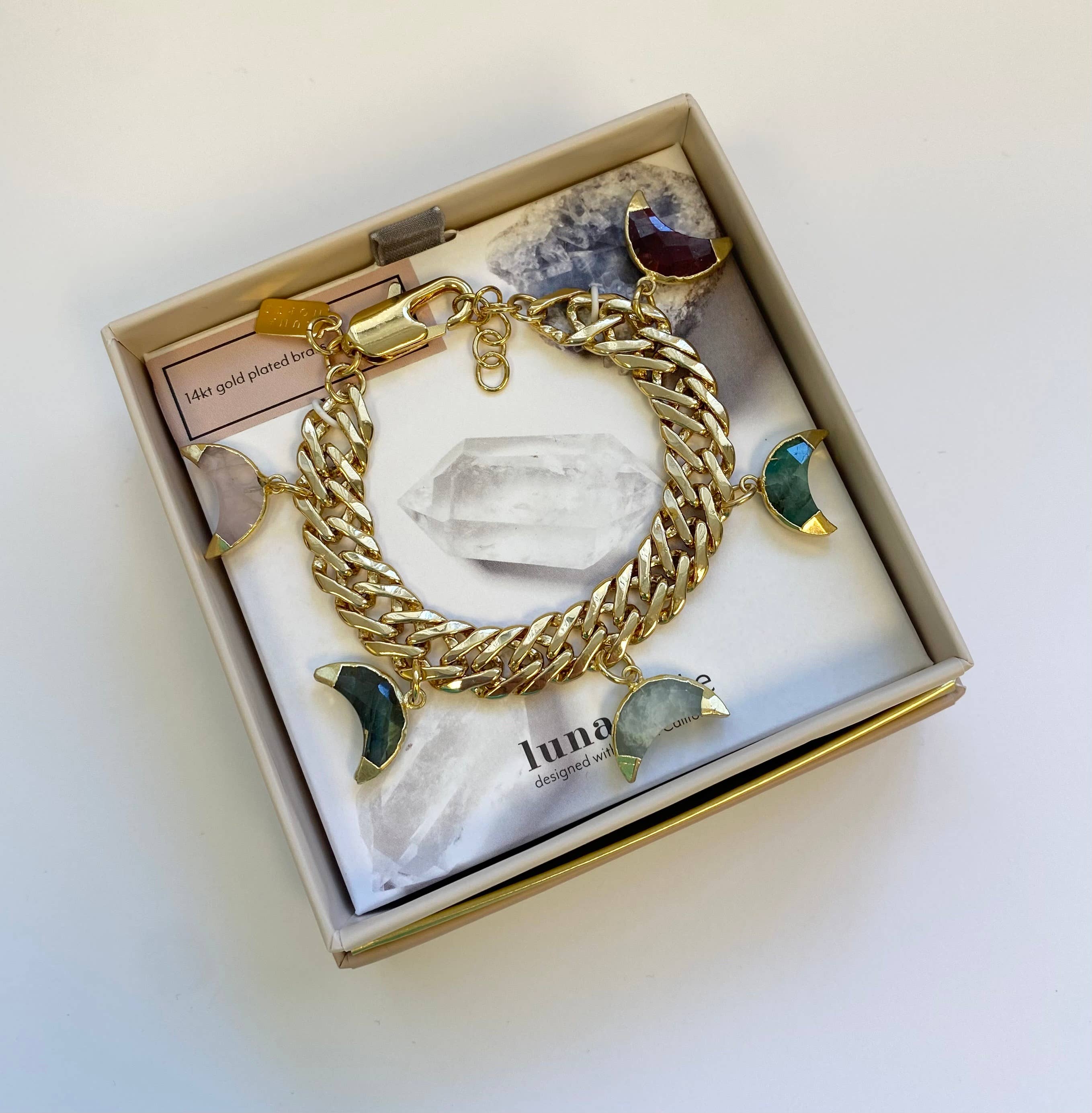 Luna Norte – wholesale Charm/dangle bracelet – Moonbeam Gemstone Charm Bracelet1