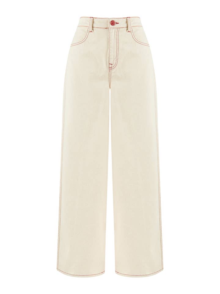 Vaqueros con bordado de colores en contraste para venta al por mayor de NOCTURNE