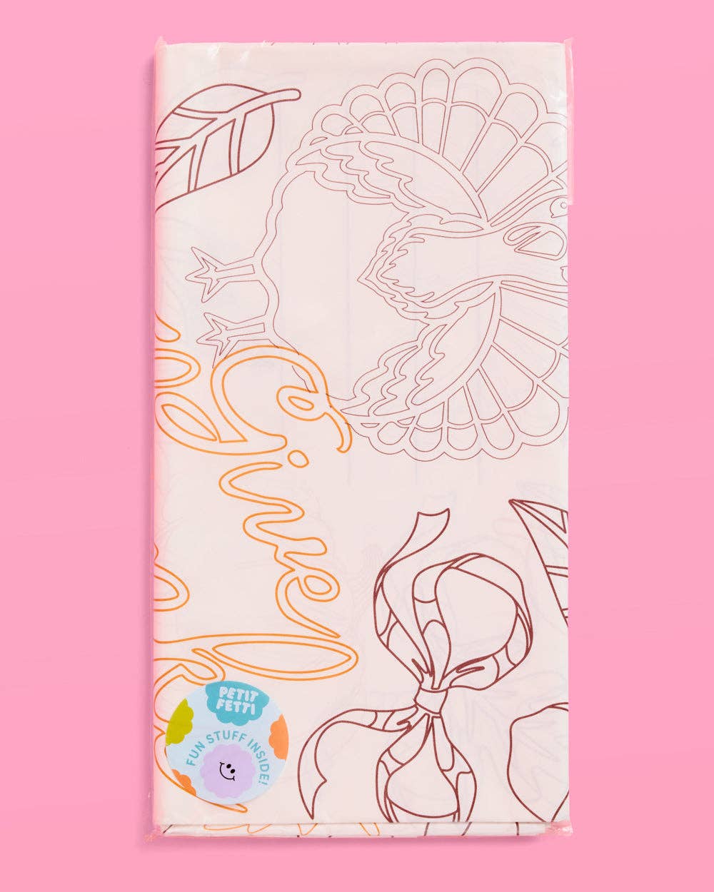 Petit Fetti - Wholesale Coloring Tablecloth - Kids & Baby - Give Thanks Paper Tablecloth - coloring tablecloth6