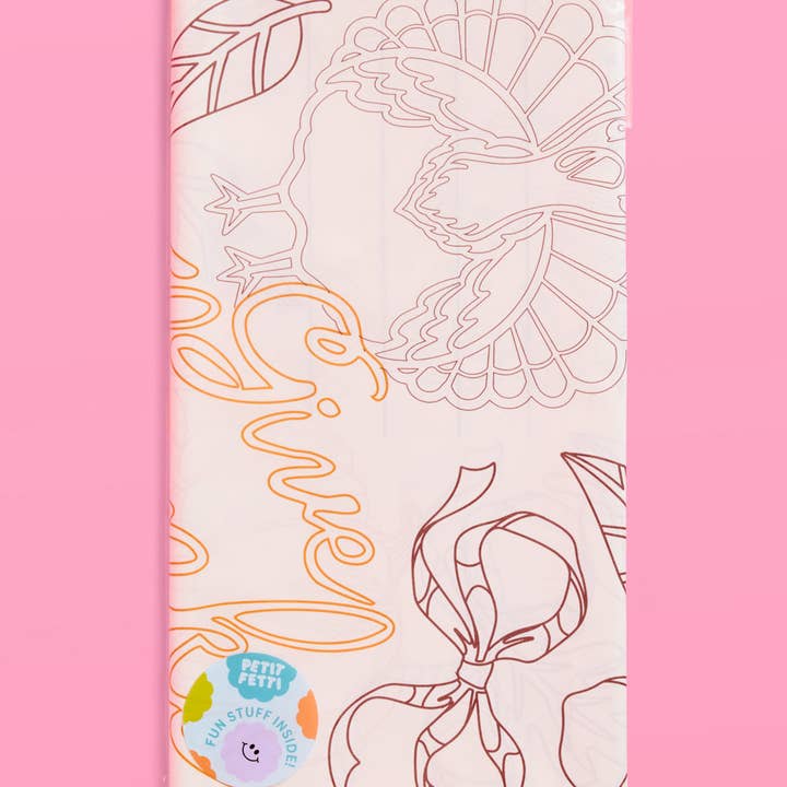 Petit Fetti - Wholesale Coloring Tablecloth - Kids & Baby - Give Thanks Paper Tablecloth - coloring tablecloth6