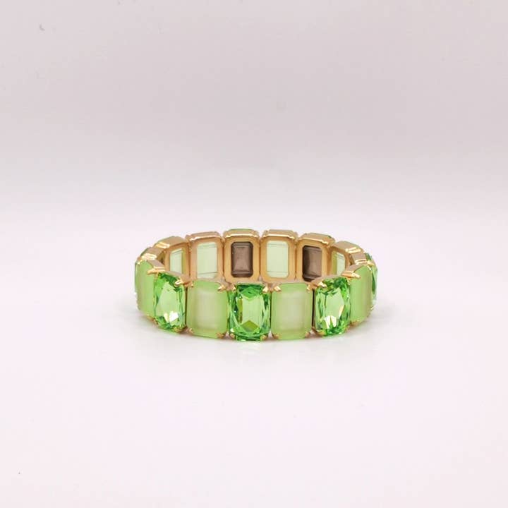 Elastiska Lux åttkantiga stenar Armband Sat & Sat Mix - P Mix för wholesale av QUÉ MÁS JEWELS