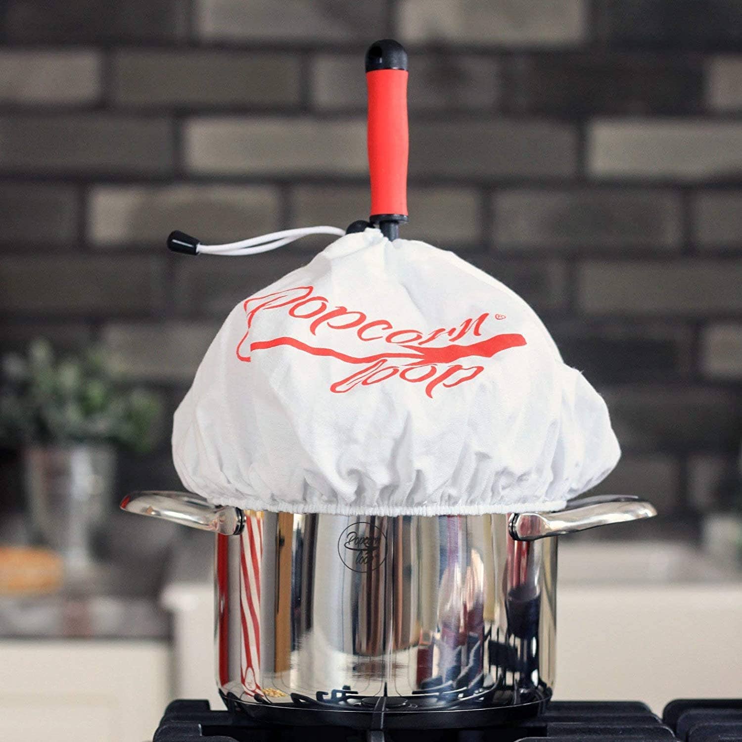 Popcornloop - Vendita all'ingrosso Utensile/attrezzo da cucina - Mega confezione: popcorn loop I confezione da 10 sacchetti M per popcorn I 1 chilo di mais a farfalla I confezione da 2 cover originali2