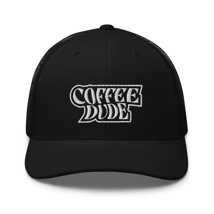 Coffee Dude - Wholesale Trucker Hat - Unisex - Coffee Dude Black Trucker Cap1