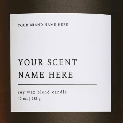 White Label Service Custom Label (Label Only) 10oz for wholesale by Memory Box Candle Co.