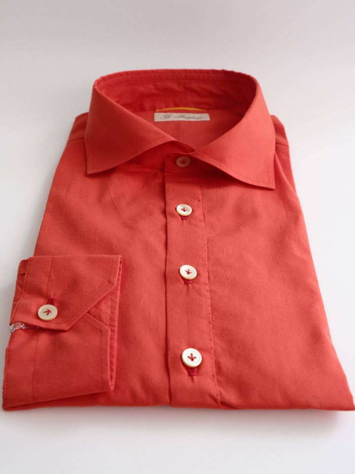 Polo mod. Gianni Agnelli algodón voile rojo para venta al por mayor de G. Inglese