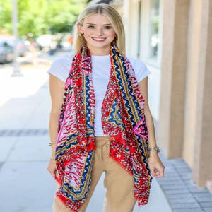 SERENITA Scarfs for women lightweight soft silky scarves 60 long satin  chiffon stripe neckerchief Gold Red Pink Black More