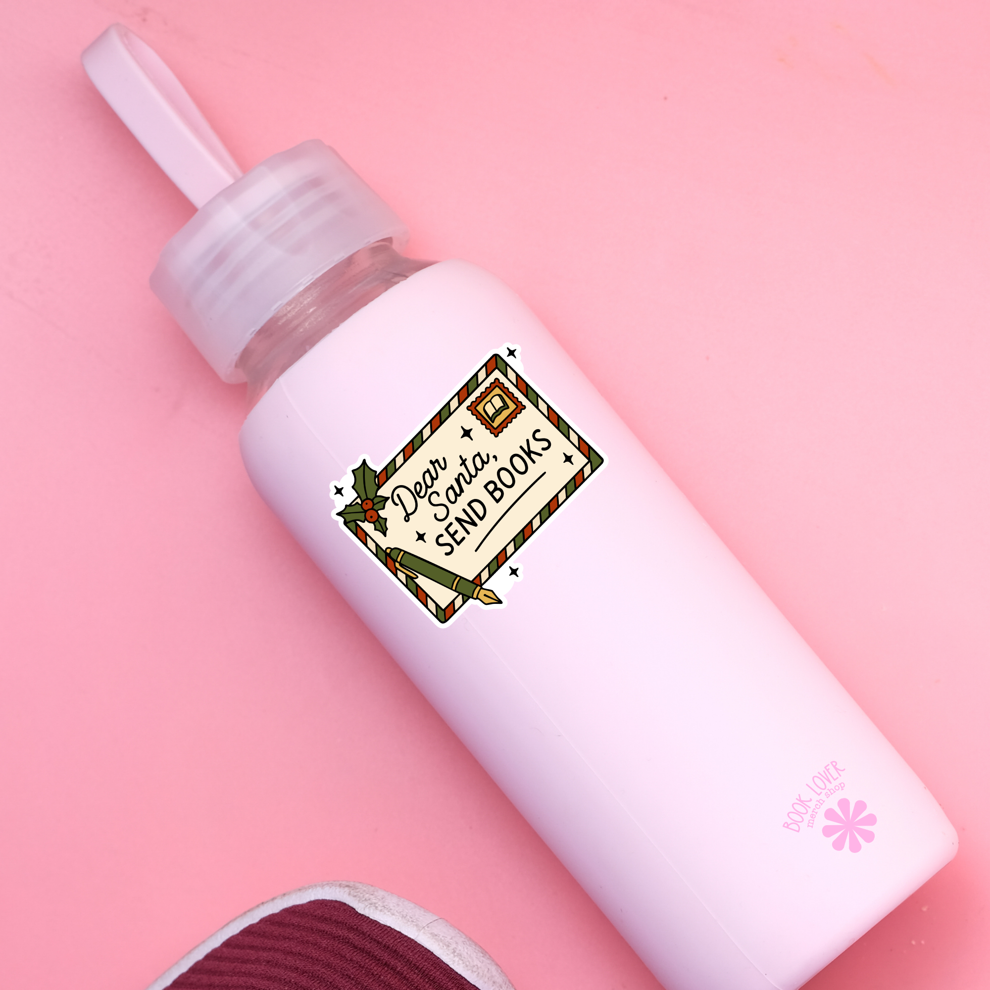 Book Lover Merch Shop - Wholesale Sticker - Dear Santa Send Books Stickers / Christmas Bookish Stickers2