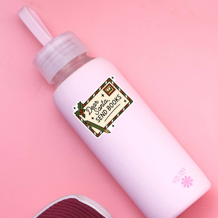 Book Lover Merch Shop - Wholesale Sticker - Dear Santa Send Books Stickers / Christmas Bookish Stickers2