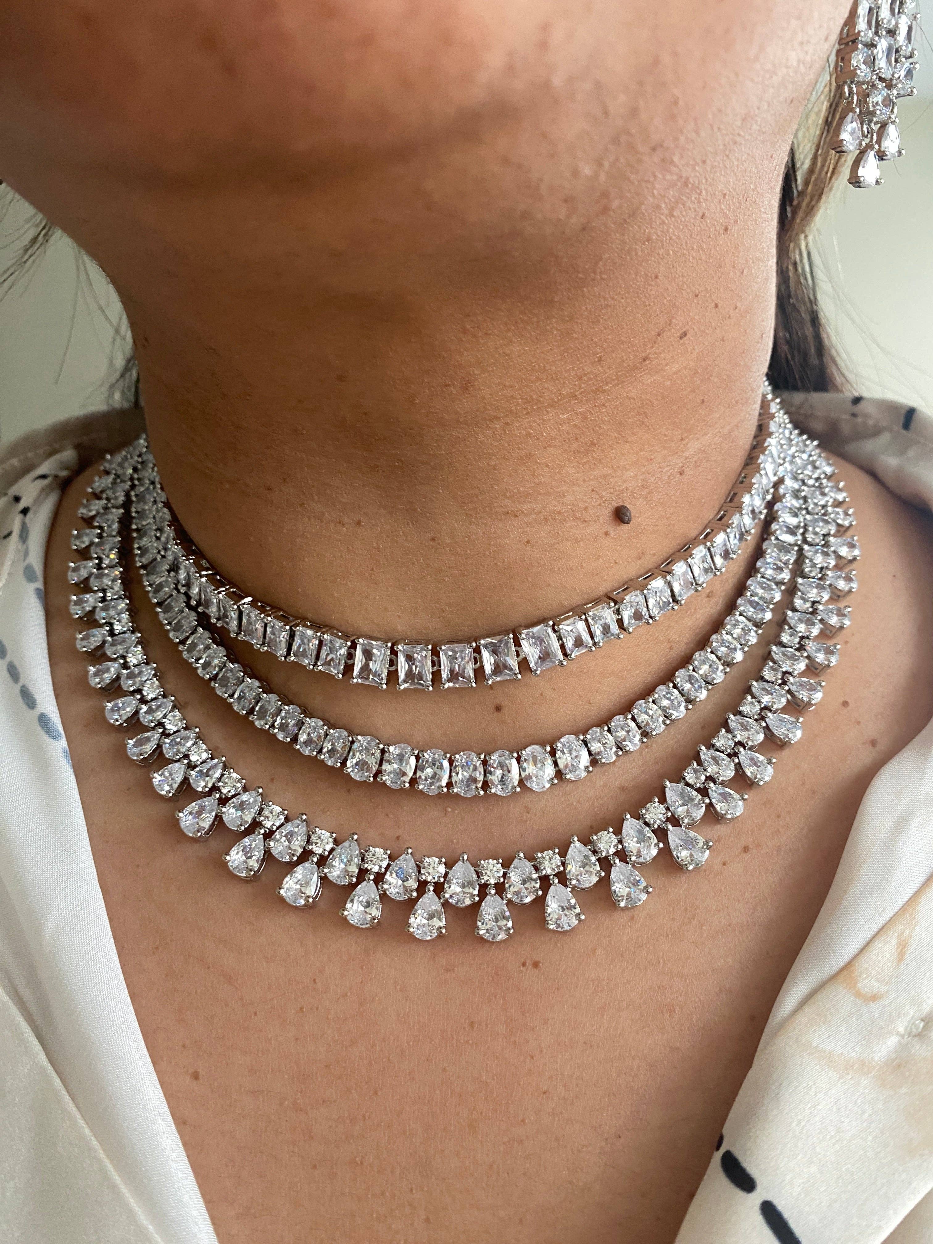 Vinnis Jewelry - Wholesale Jewelry Set - Majestic Cascade Bridal Necklace Set7