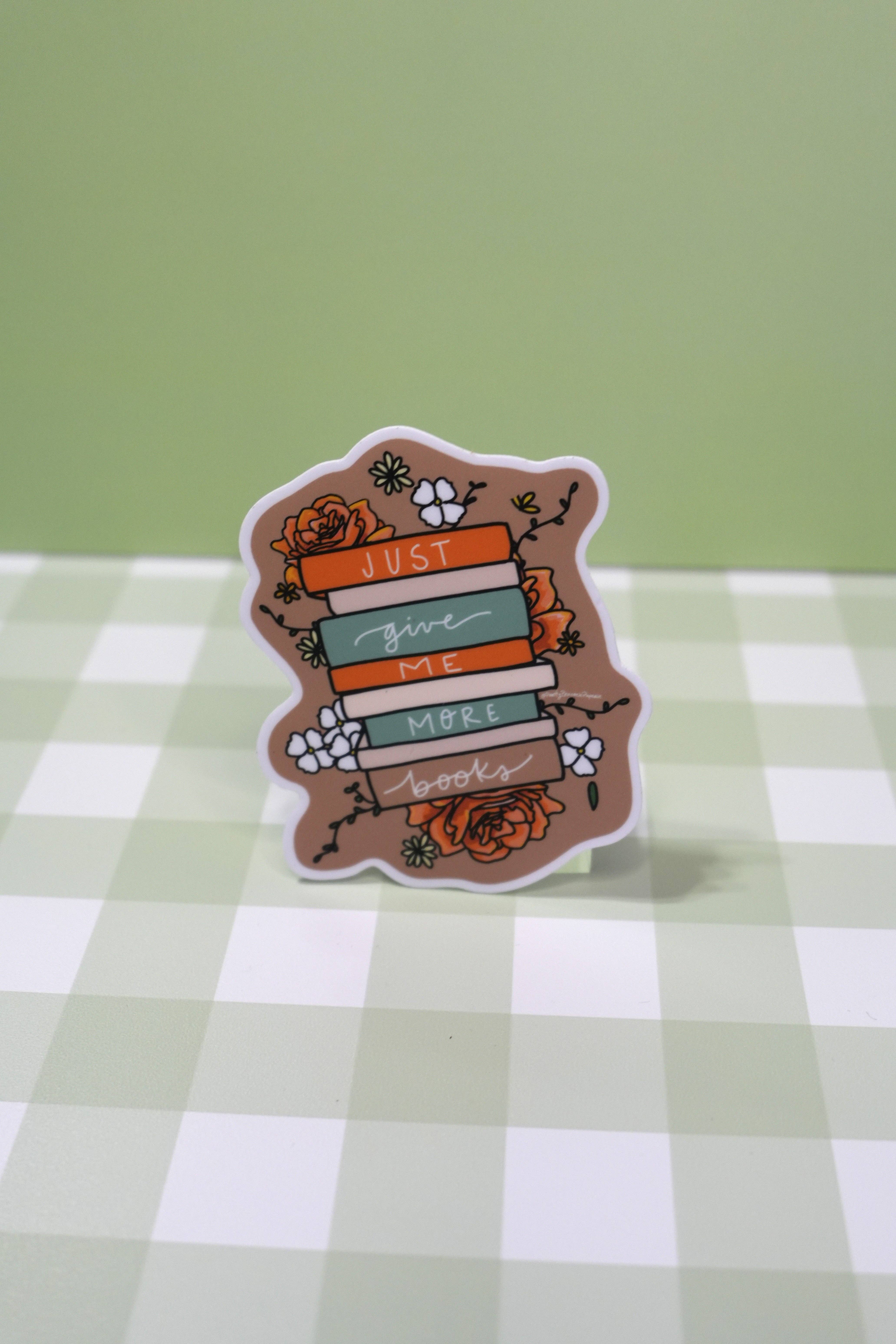 Pretty Peacock Paperie - Women's Empowerment – wholesale Klistermärke – Ge mig bara fler böcker BEGRÄNSAD UPPLAGA Klistermärke1