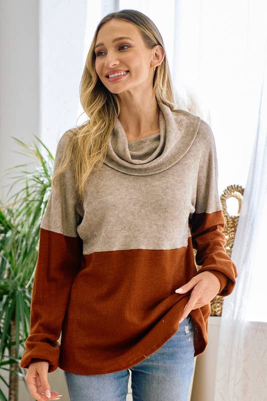 Moonshot Clothing - Wholesale Tunic - Women's - MST3388-I will always love you colorblock top10