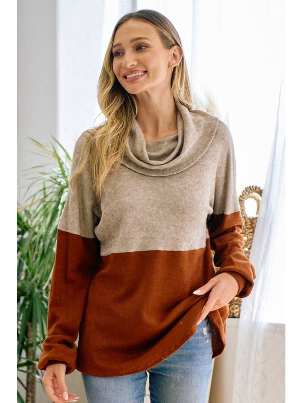 Moonshot Clothing - Wholesale Tunic - Women's - MST3388-I will always love you colorblock top10