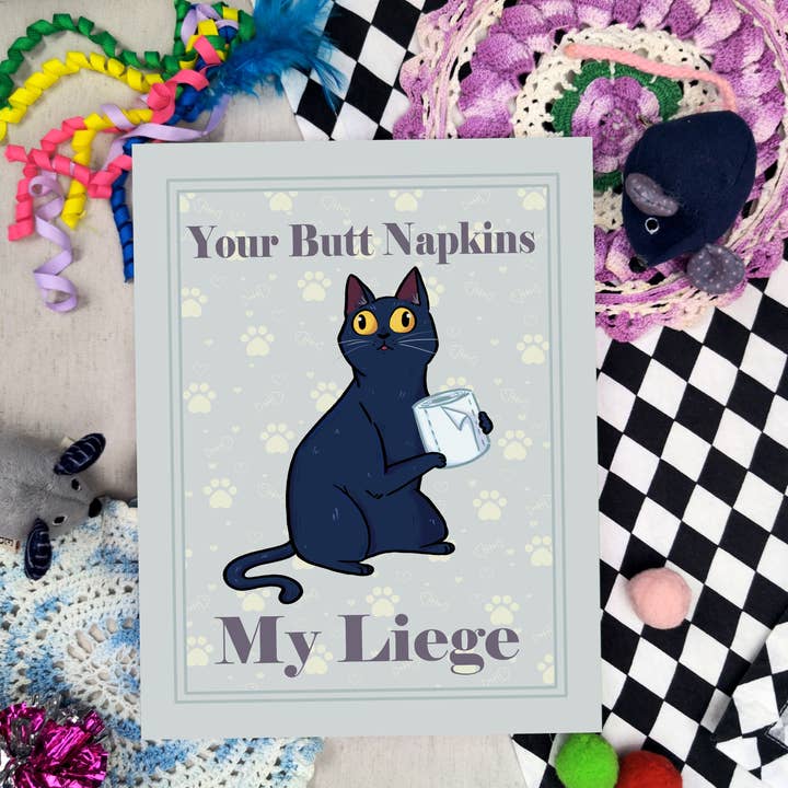 Butt Napkins Cats - Print for wholesale by Kat the Goblin