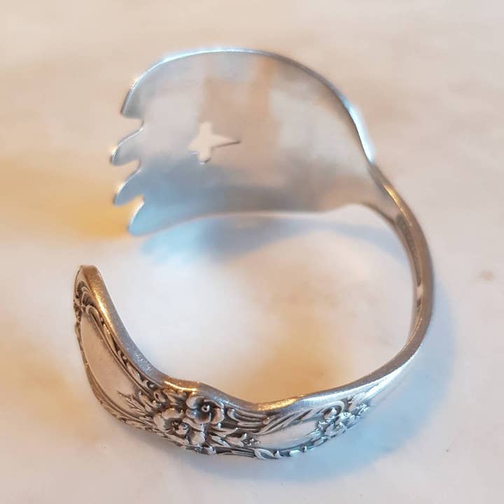 Pulseira de garfo prateada por atacado de Gleamlety
