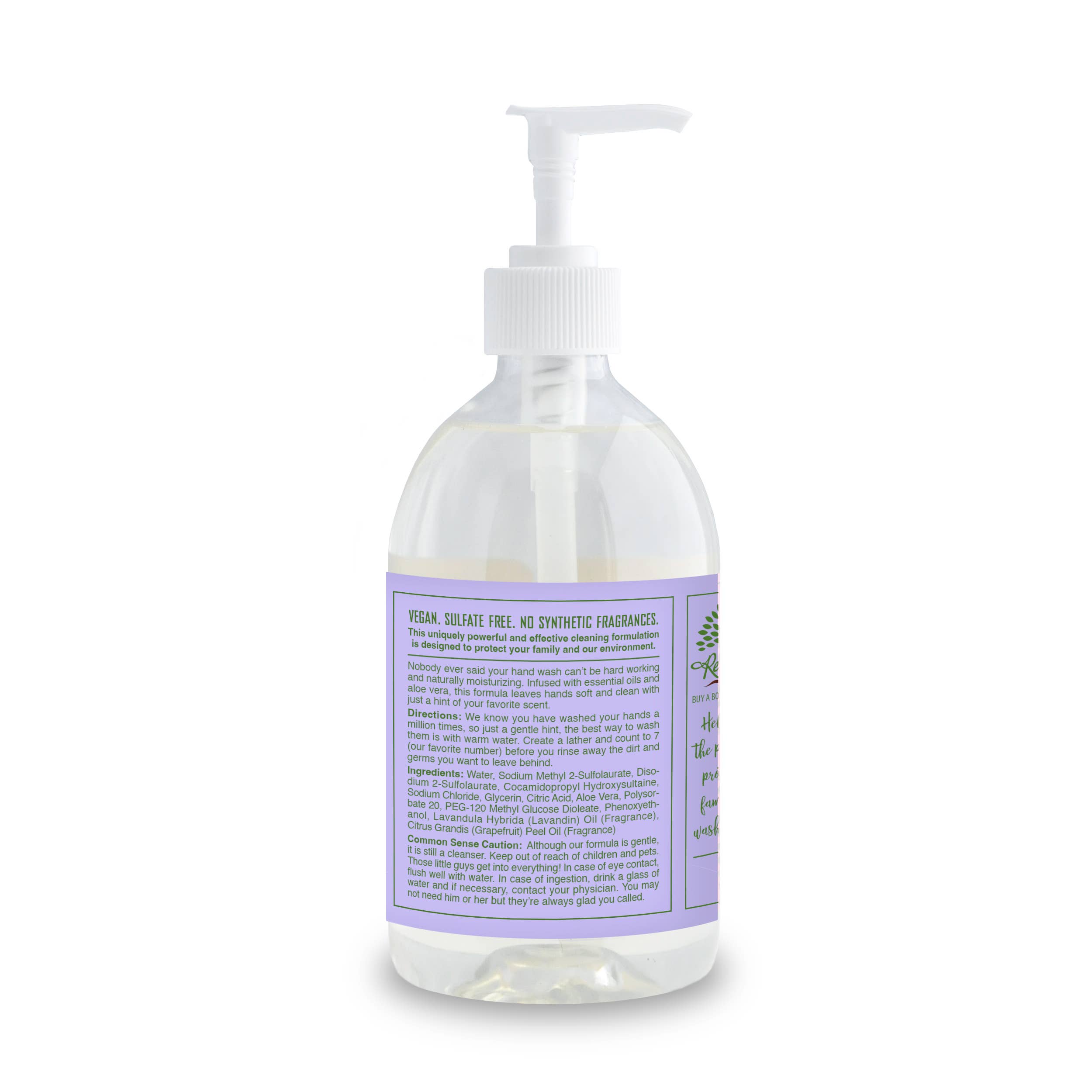 Rebel Green - Wholesale Hand Soap/Wash - Hand Soap -Lavender and Grapefruit 12oz (unit)3