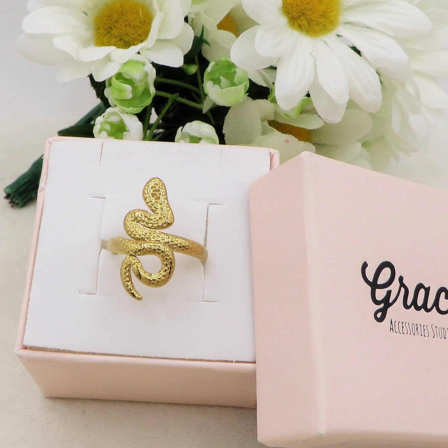 Daemon srls – Großhandel Cocktail-/Statement-Ring – NIKITA ~ Schlangenring aus EDELSTAHL3