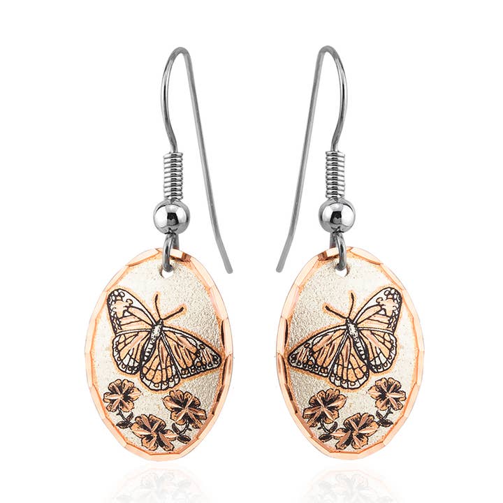 CL 68 Butterfly Design Earrings for wholesale by COPPER ARTS INC.