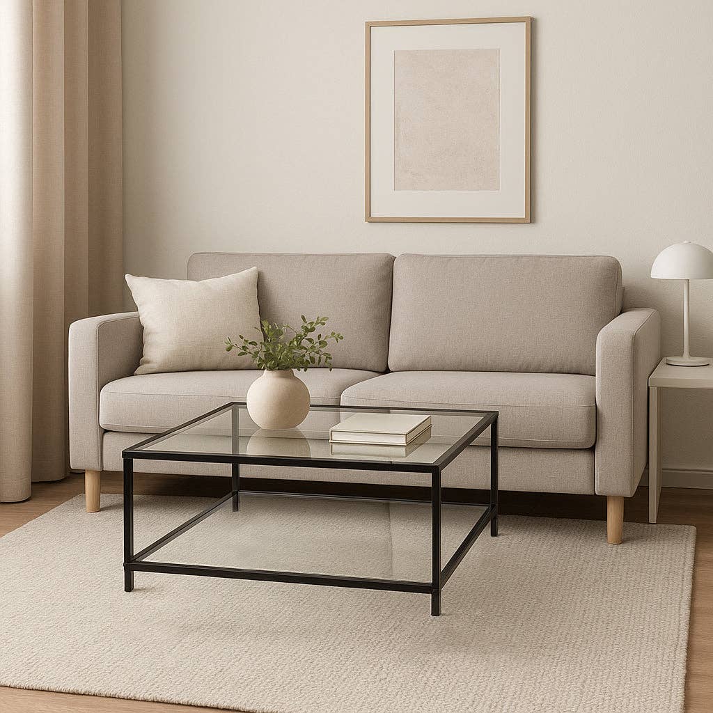 Urban Meuble – wholesale Soffbord – Soffbord i glas och svart metall HUDD LMKZ8