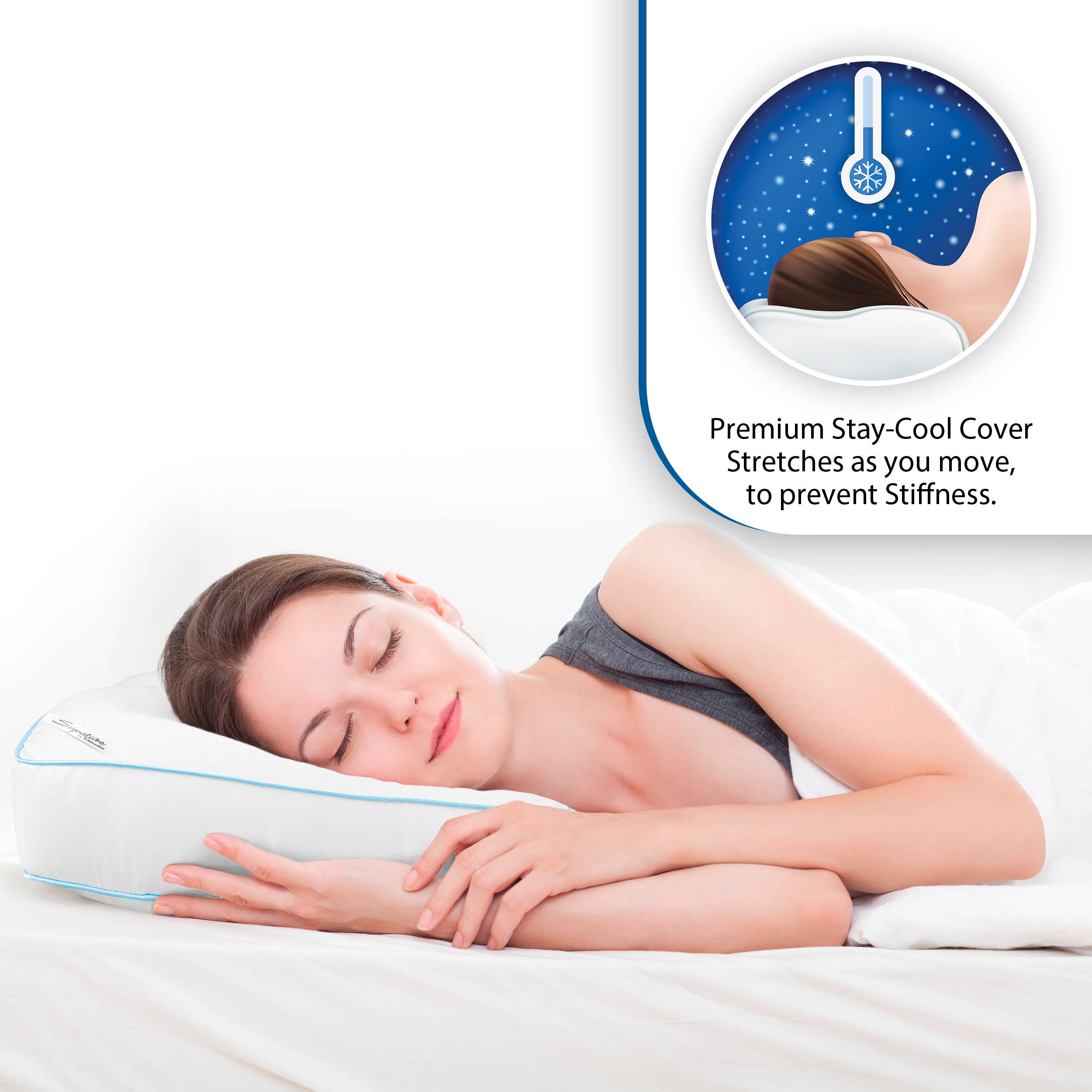 Cloudz - Wholesale Bedding Pillow - Cloudz Signature Premium Hypoallergenic Bed Pillow - White3