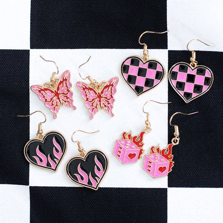 Something Different Wholesale – wholesale Dangle earrings – Burning Heart Earrings4