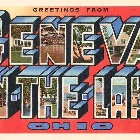 Art Print OH-432 Greetings from Geneva on the Lake for wholesale by Found Image Press