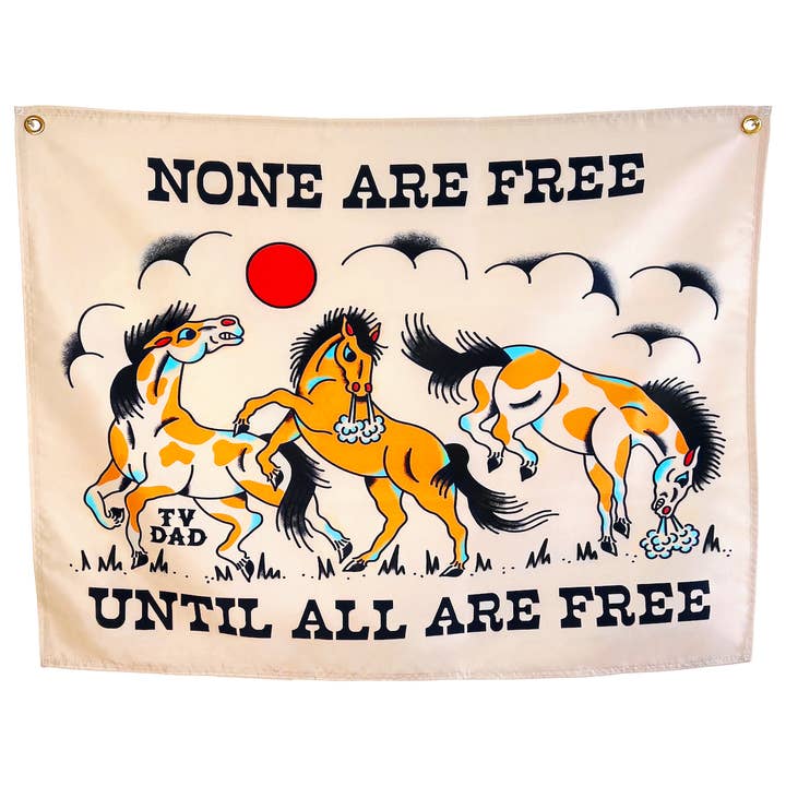 Solidarity Stallions Wall Flag for wholesale by TV DAD