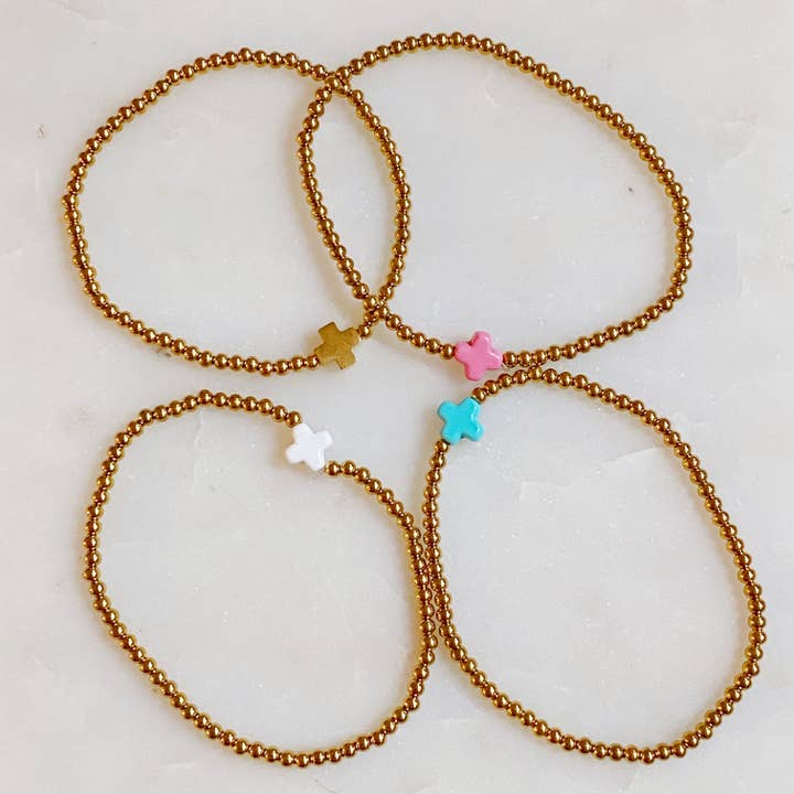 Ellison+Young - Wholesale Charm/Dangle Bracelet - So Very Blessed Cross Bracelet
