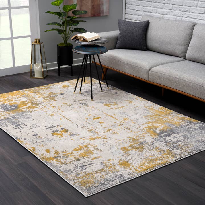 Tapis contemporain abstrait pour intérieur/chemin de couloir pour la vente par Koshani