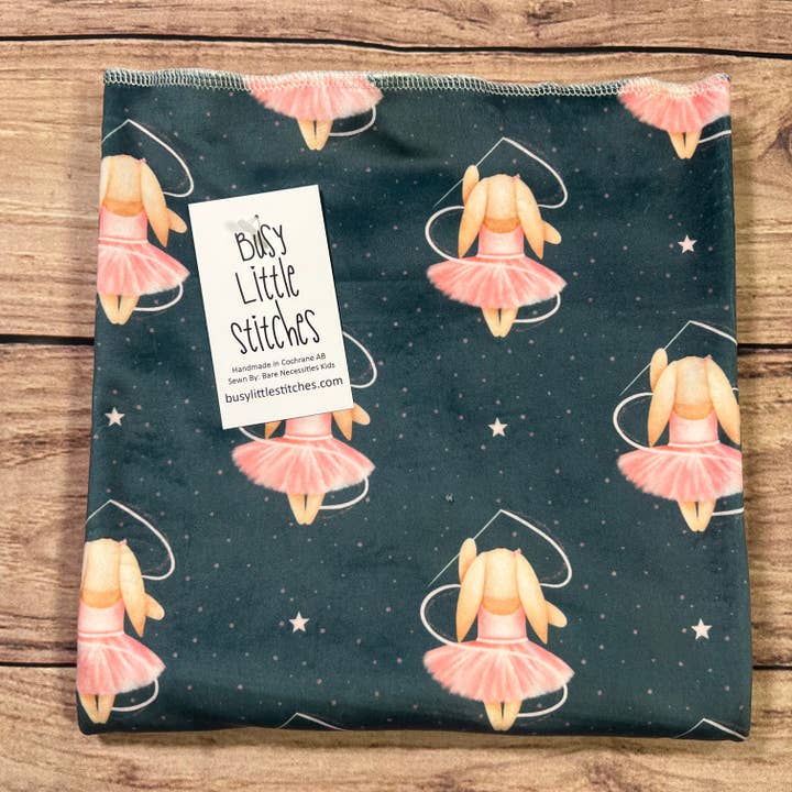 Bunny Wand Pink Toddler Blanket for wholesale by Busy Little Stitches