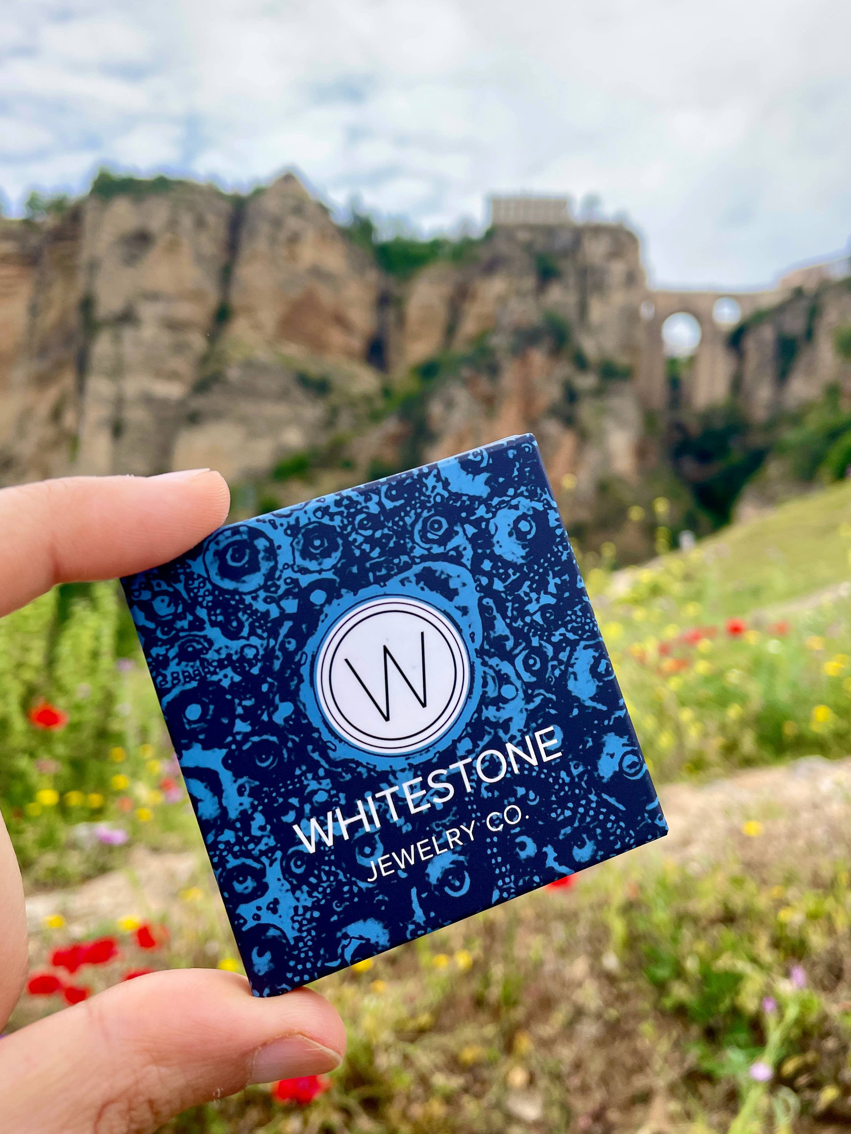 Whitestone Jewelry Co. - Wholesale Band/Stacked Ring - Carmela - Moss Agate | Maya Stone Collection | Natural Stone Band | Stackable Ring4