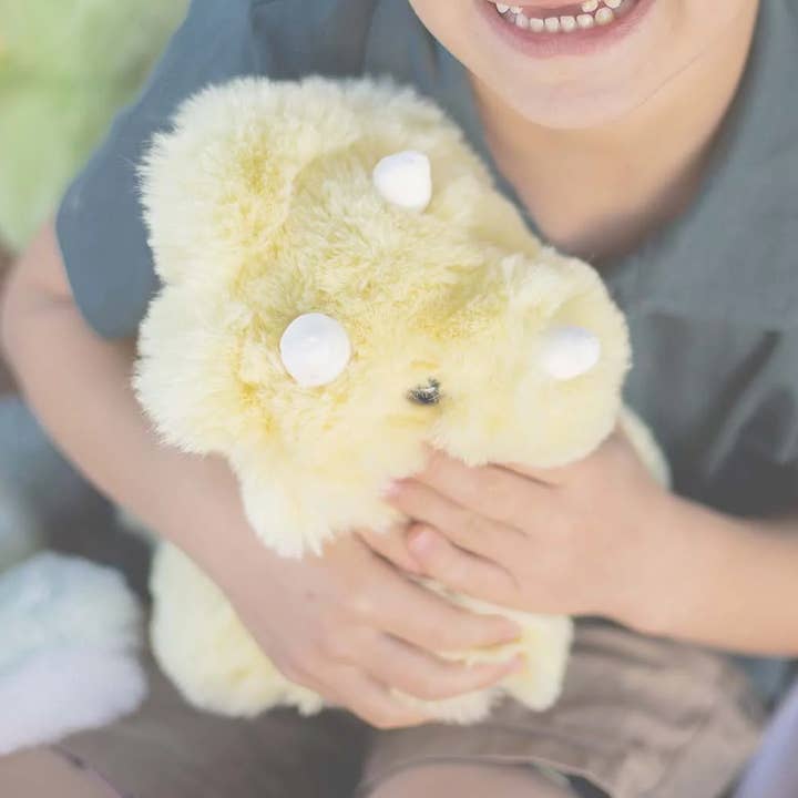 World's Softest 11 inch - Baby Yellow Triceratops Plush Toy for wholesale by Beverly Hills Teddy Bear Company