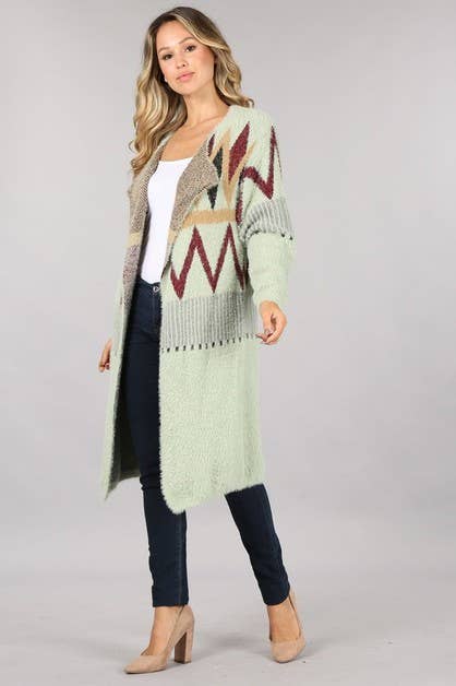 Oceanus Apparel – Engroshandel Cardigan - Dame – OUG80573 Tribal Cardigan Sweater3