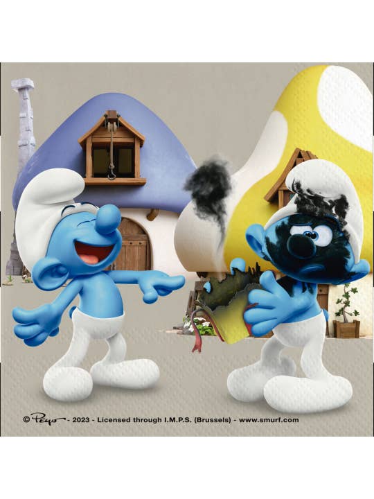 20 Napkins 33 cm Smurfs for wholesale by Fiestora