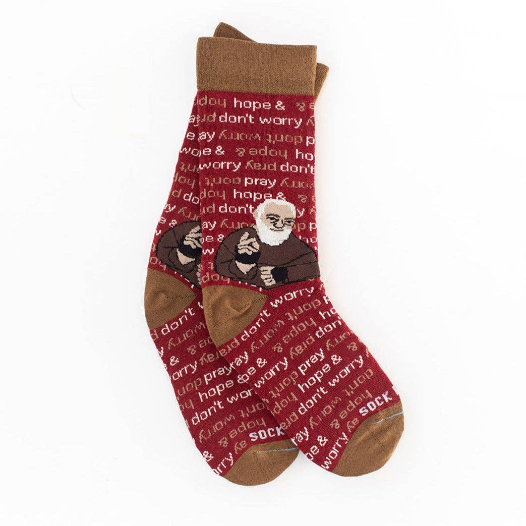 Sock Religious - Vente Chaussettes – unisexe - Chaussettes Adulte XL St. Padre Pio0
