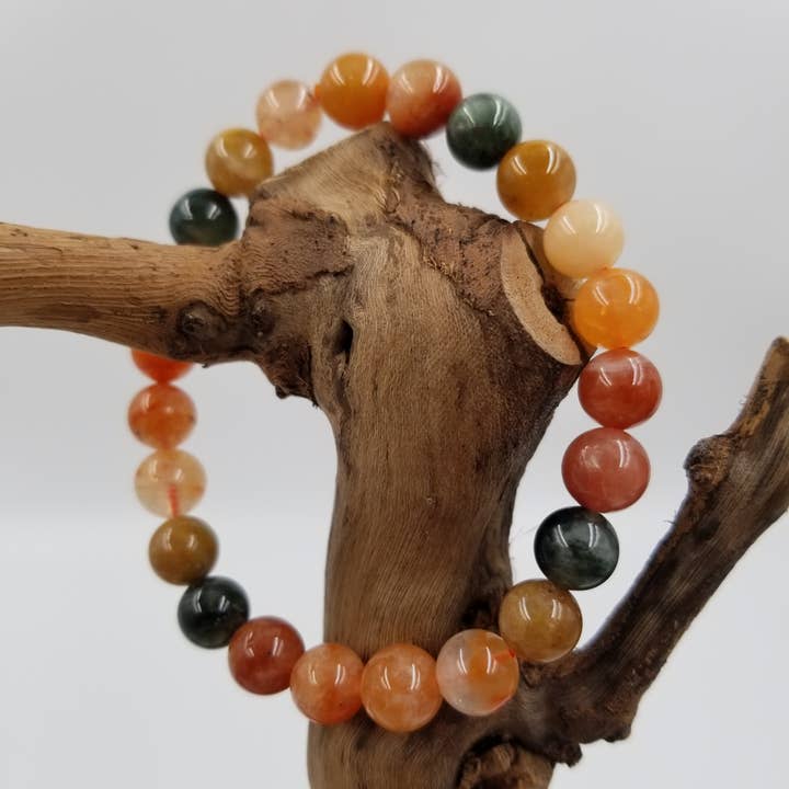 Bracciale elastico con perline in pietra semipreziosa naturale per la vendita all'ingrosso da parte di CHAKRA JEWELRY