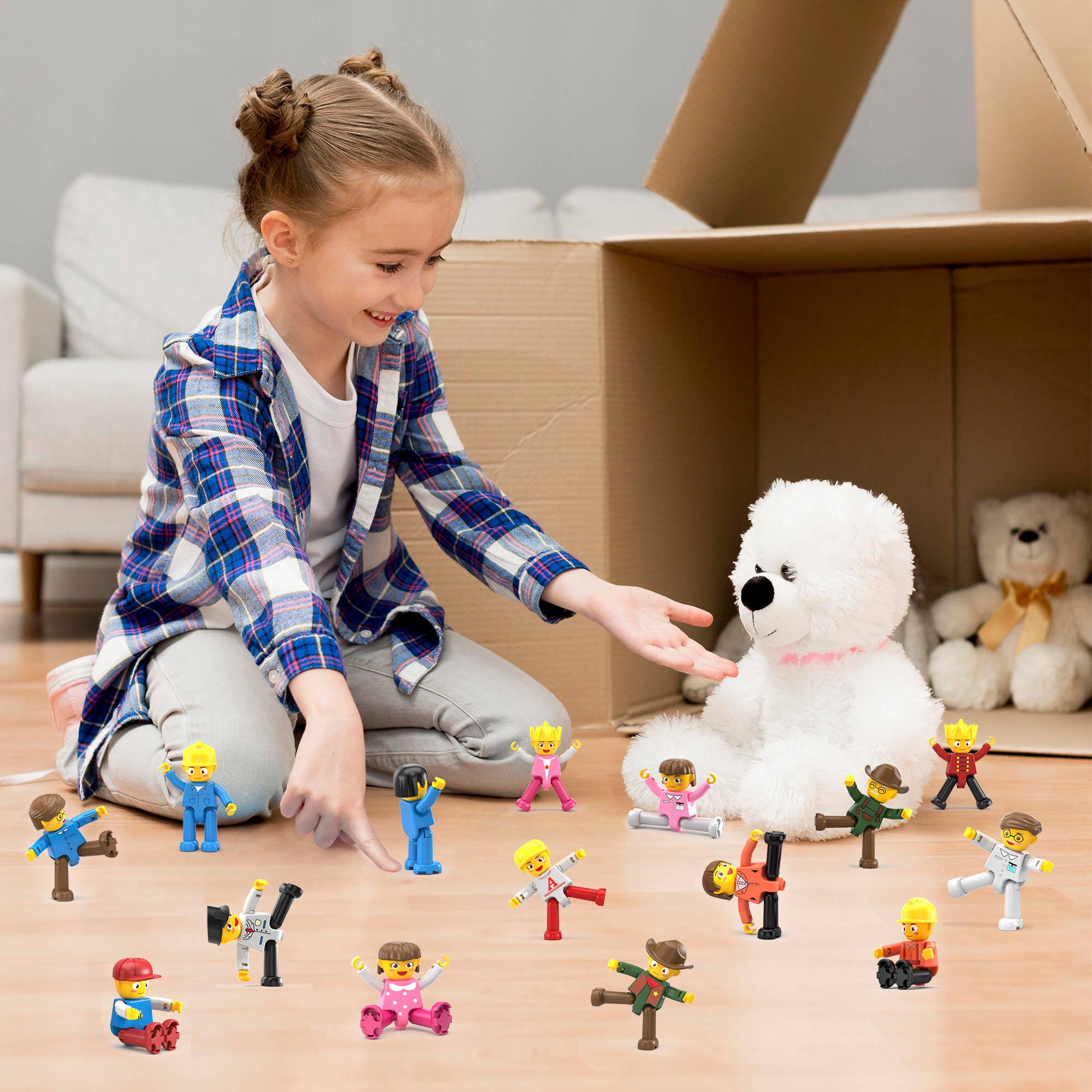 PicassoTiles - Wholesale Toy Set - Kids - PicassoTiles 15 Piece Character Figure Set PTA152