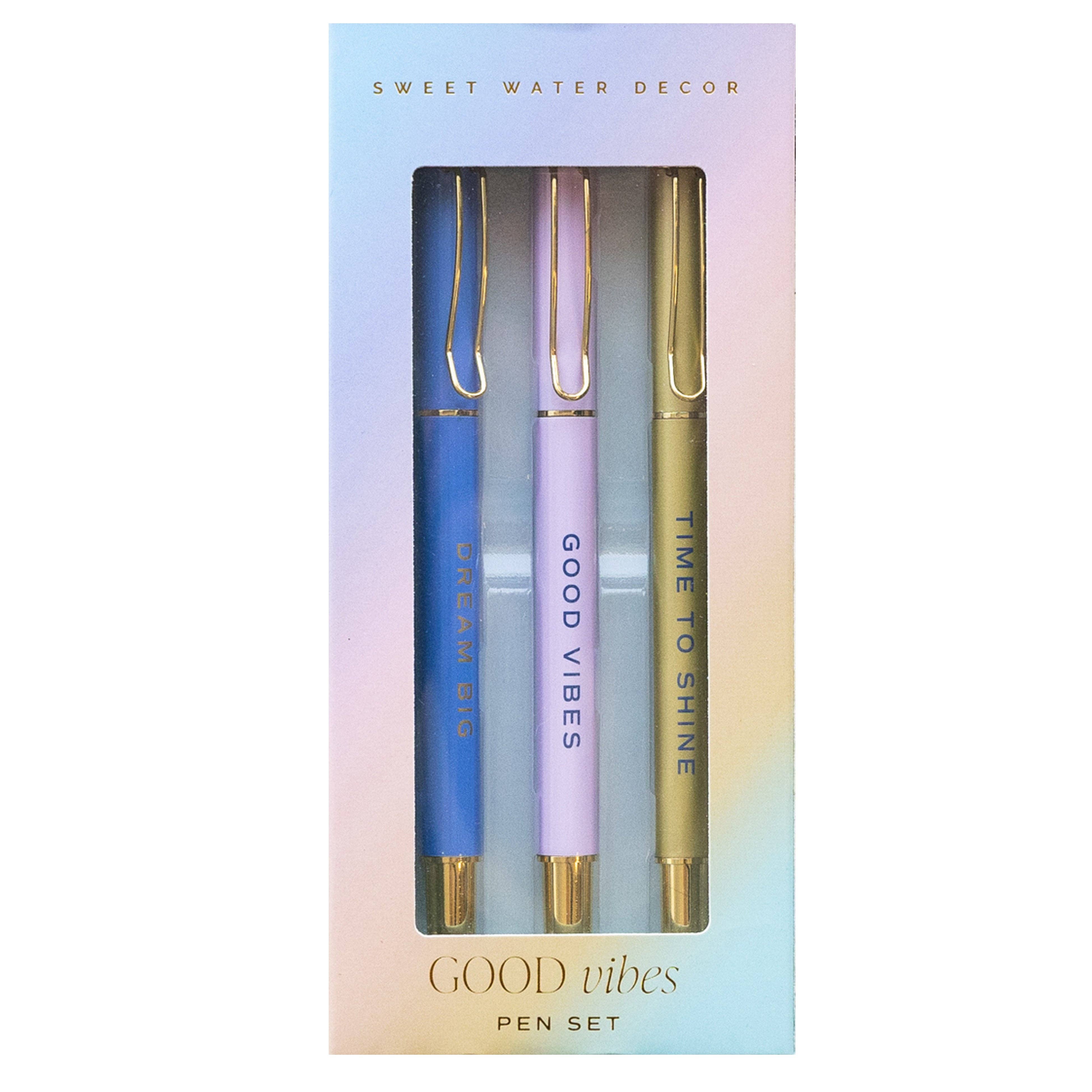 Sweet Water Decor - Wholesale Pen - Good Vibes Metal Pen Set - Home Decor & Gifts2