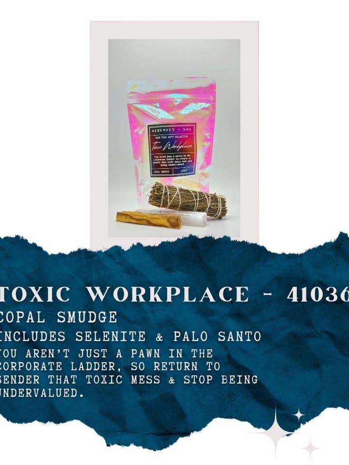 Sage that Shit / Toxic Workplace for wholesale by Serenity + Sol