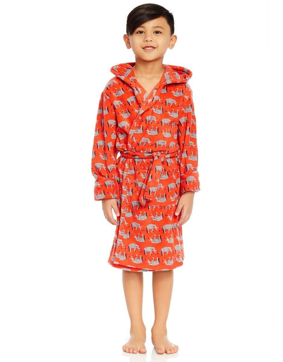 Leveret Pajamas – wholesale Robe – Kids – Kids Fleece Hooded Robe9