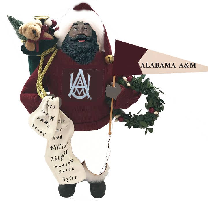 12" Alabama A&M Proud Santa for wholesale by Santa’s Workshop Inc.