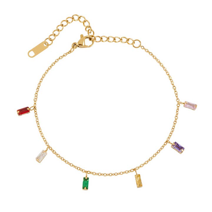 Rainbow multicoloured Charm Bracelet for wholesale by Zoi Era
