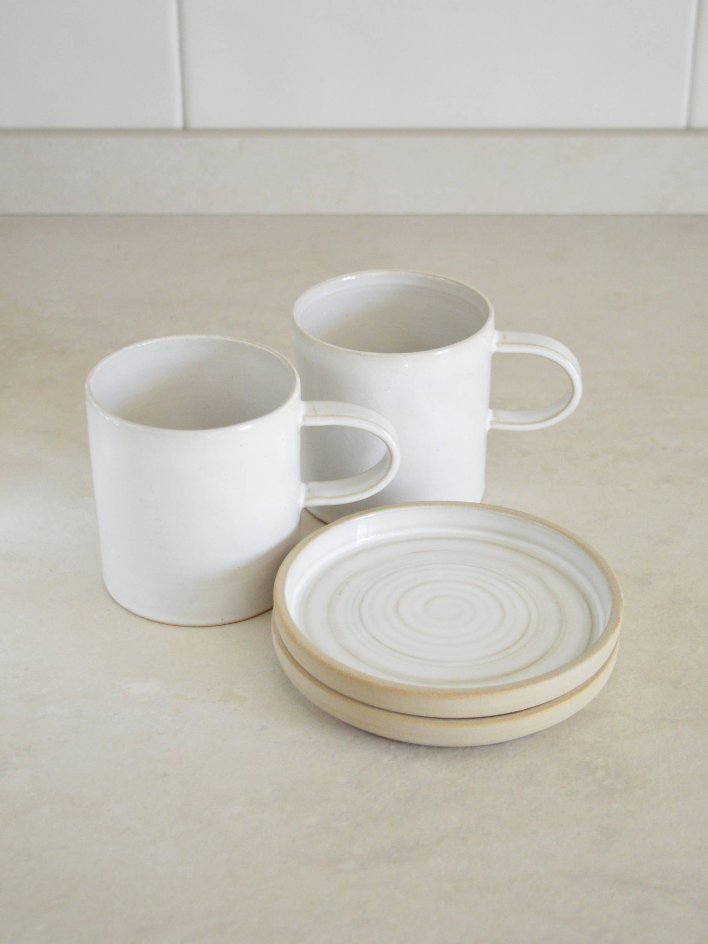 Karolina Bednorz Ceramics - Vendita all'ingrosso Tazza - Grande tazza in ceramica NUDE fatta a mano in Italia per colazione, caffè e tè4