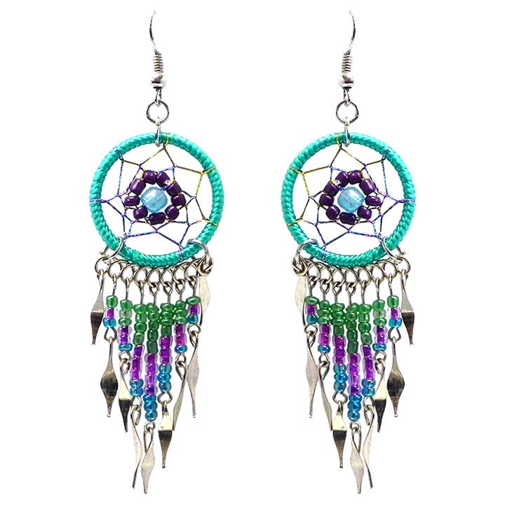 Pichincha - Vente Boucles d'oreilles pendantes - Boucles d'oreilles pendantes en métal à perles longues Daisy Dream Catcher1