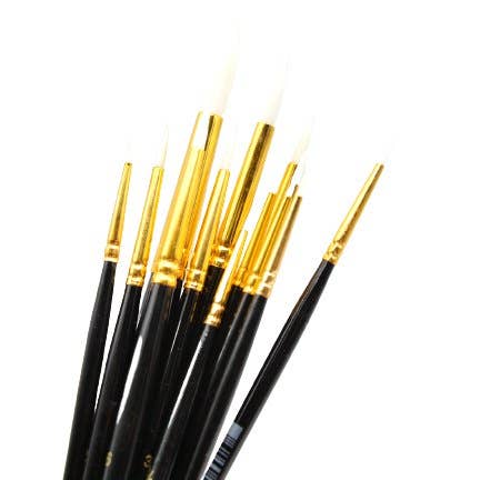 Stella - White Synthetic Hair Short Handle Brush for wholesale by Nobel Arts