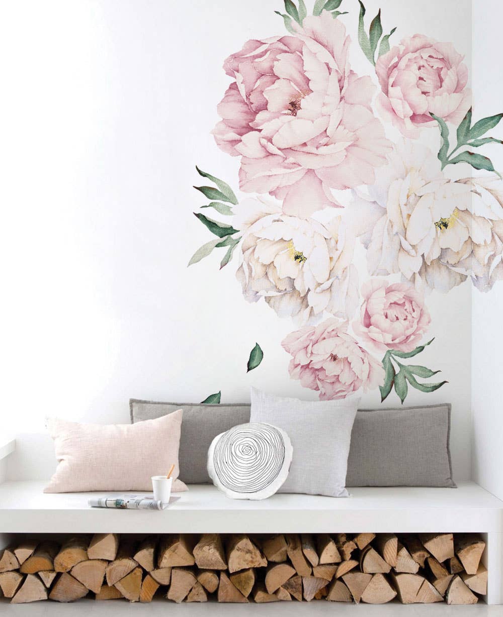 Simple Shapes – wholesale Wall decal/stickers – Peony Flowers Wall Sticker6