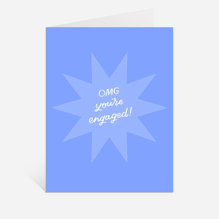 Carte OMG You're Engaged | Cartes de fiançailles, carte de fête pour la vente par Just Follow Your Art