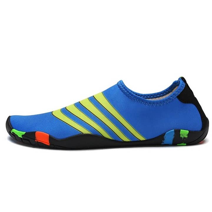 Stripe Patterned Aqua Splash Water Shoes for wholesale by Skiddo