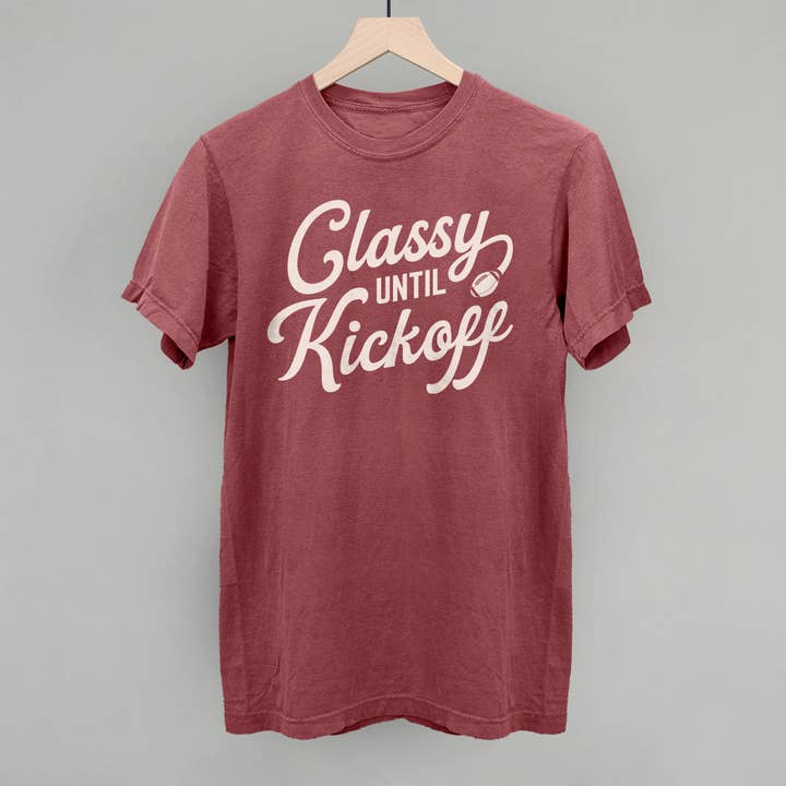 Ivy + Cloth - Wholesale Screen Printed T-Shirt - Women's - Classy Until Kickoff5